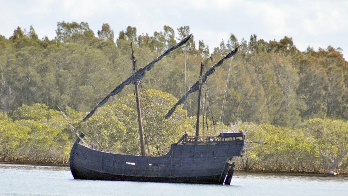 Notorious returns: Graeme and Felicitie Wylie returned to Port Macquarie on Wednesday. Notorious is a replica fifteenth century caravel moored at Lady Nelson Wharf and will be open to the public this weekend. File pic.
