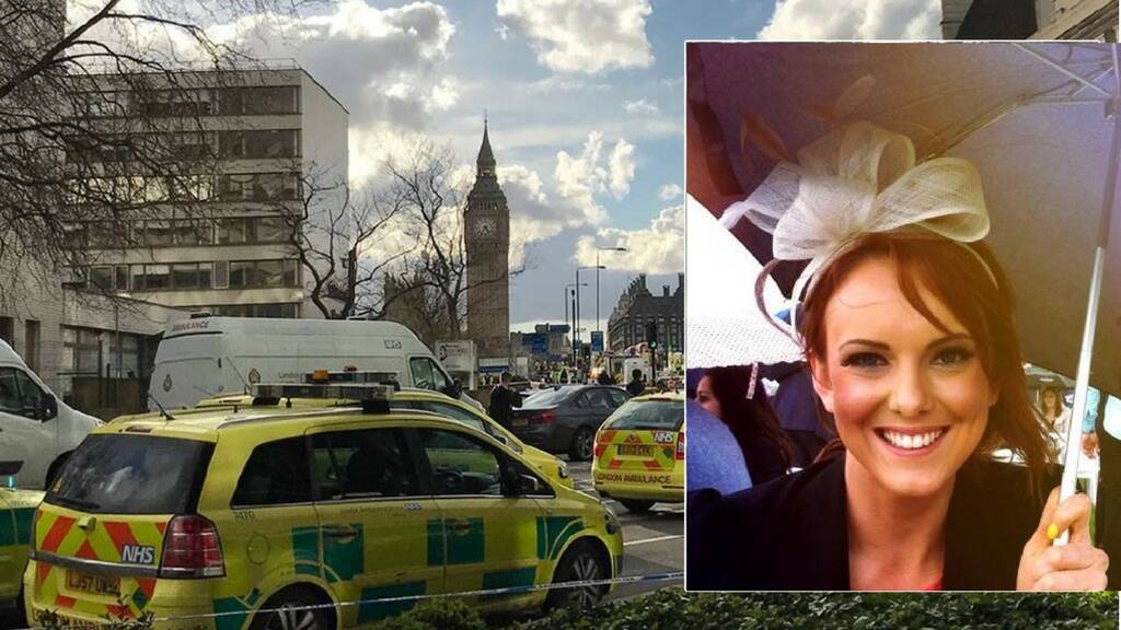 LONDON: Scenes from the attack and (inset) Jessica Reynolds from Newcastle who was in lock down in London during the incident. 