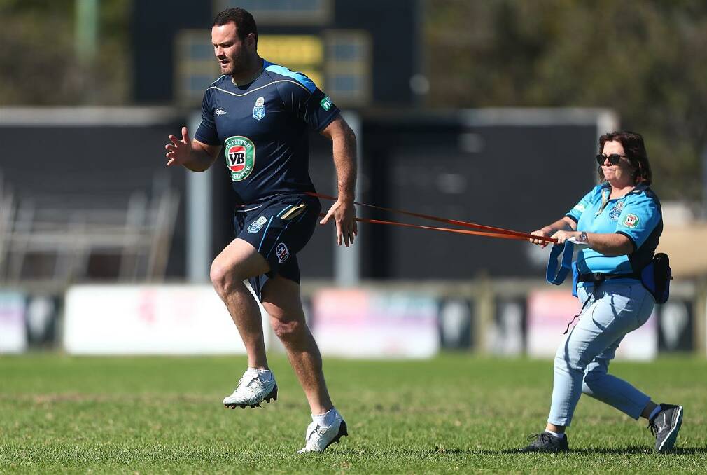 Boyd Cordner during a New South Wales Blues State of Origin training session at Kingscliff over the weekend. Photo: Getty Images
