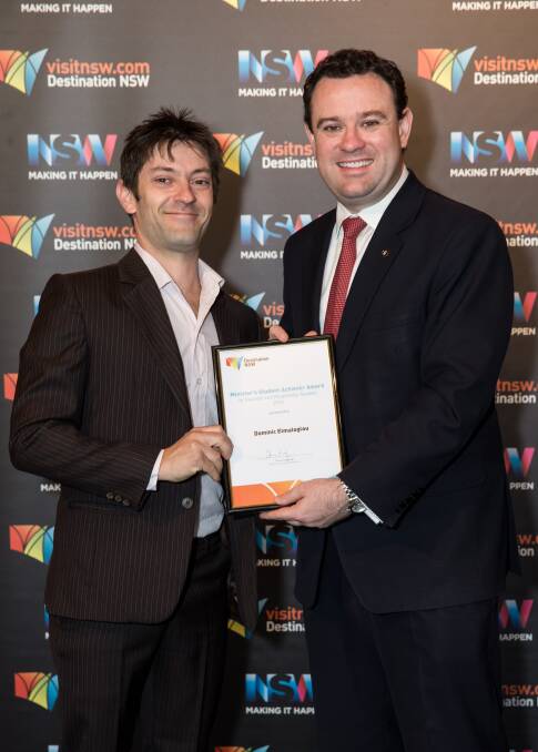 North Coast TAFE Apprentice Chef, Dominic Elmaloglou with Minister for Trade, Tourism & Major Events, Stuart Ayres.