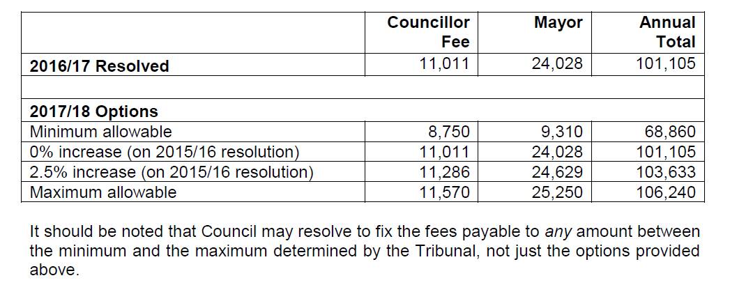 A vote in favour of councillor fees