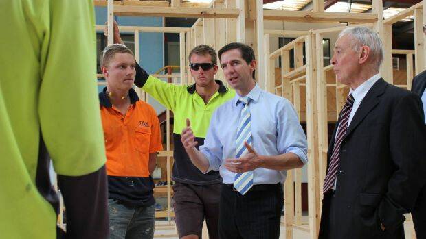 North East Vocational College added five new photos from a May 2015 visit by senators Simon Birmingham and Bob Day. Photo: Facebook
