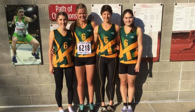 17 years + relay team - Maia Berry, Katie Thorn, Gaia Malcisi, Talissa Alford.