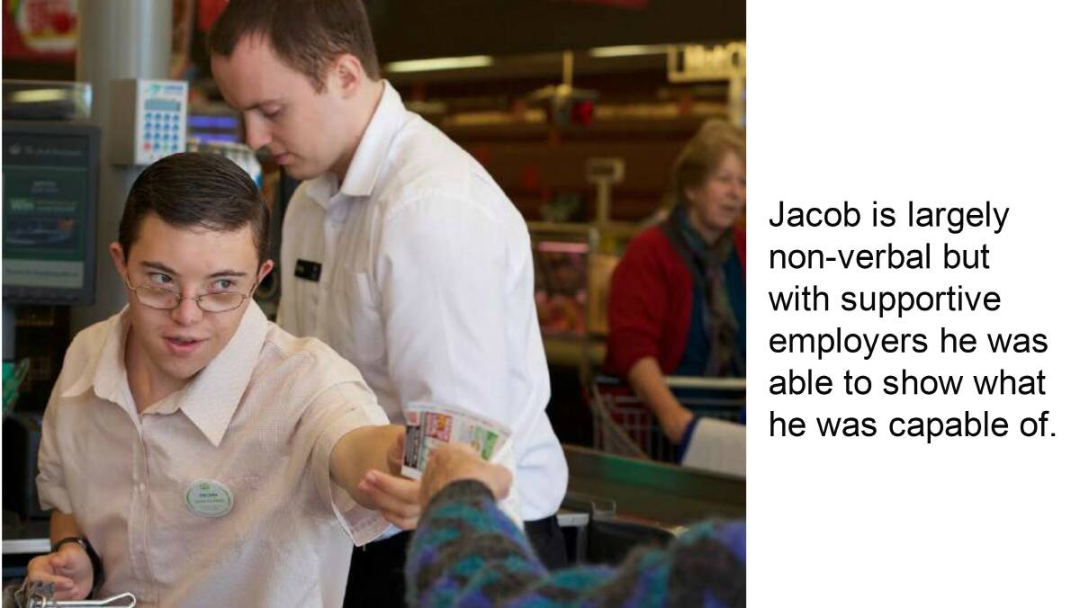 Jacob Bush is now a valued part of the team at Nambucca Heads Woolworths.  CLICK THE PHOTO TO READ THE FULL STORY