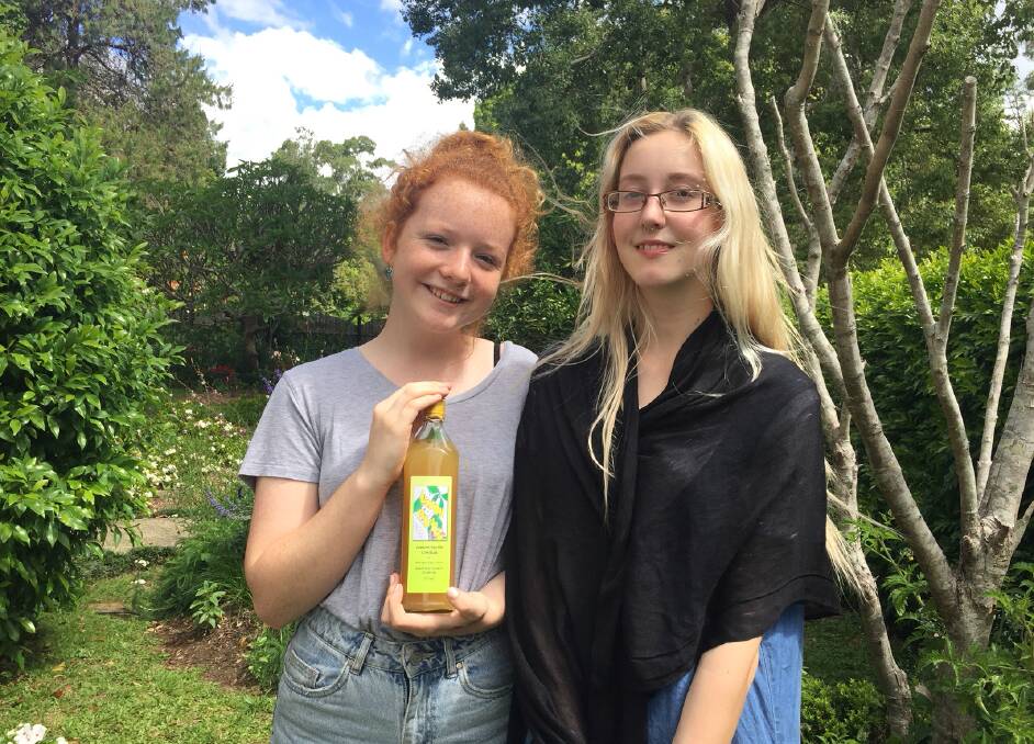 Stella Rees and Kira Staheyeff with the Lemon Myrtle Cordial