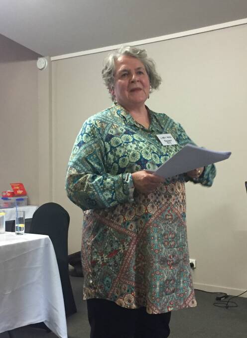 Libby Park at the Bellingen Chamber of Commerce AGM