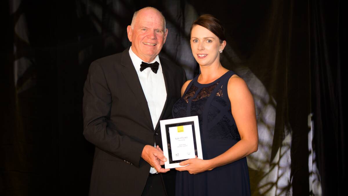 Chairman Paul White presenting Kate O’Leary with her award
