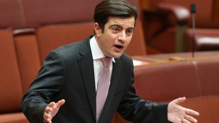 Senator Sam Dastyari spoke about Prime Minister Malcolm Turnbull's Cayman Islands investments in the Senate on Wednesday. Photo: Andrew Meares