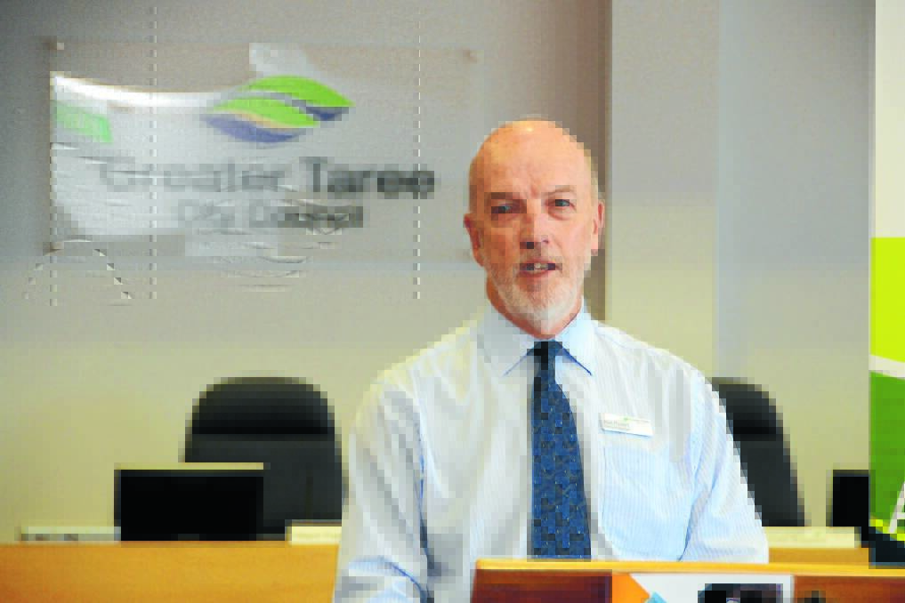 Greater Taree City Council general manager Ron Posselt speaks at the Mid North Coast [Connected] launch on Monday.