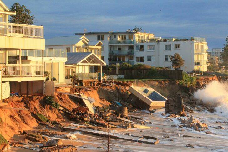 After the big storm, houses at Collaroy Beach front. Photo Peter Rae Monday 6 June 2016 Photo: Peter Rae