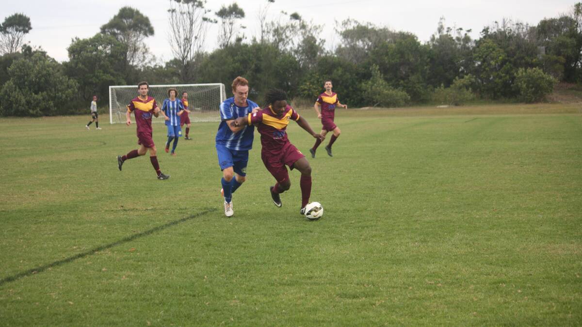Fabrice Wamara a constant threat for the Goonellabah defence.

