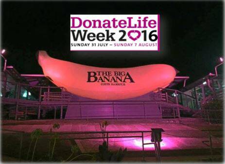 Big Banana will turn bright pink for DonateLife Week