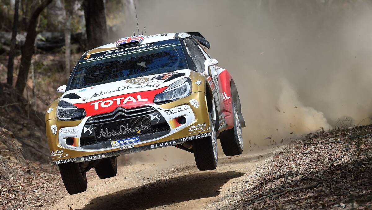 Meeke took an early lead for Citroen at Rally Australia (RA photo)