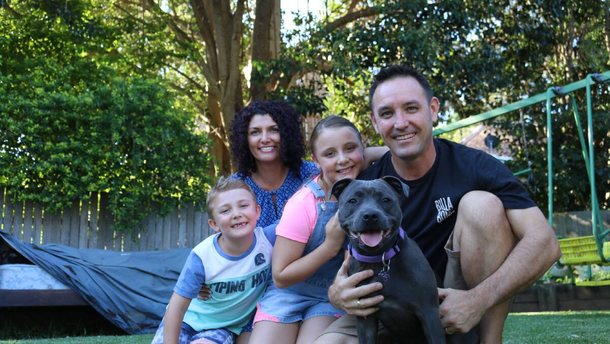 LEARNING MORE: The Payne Family - Declan, Mel, Kacia and Bradd with Zoey.