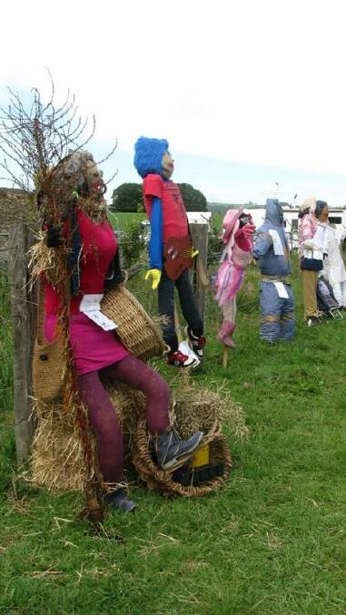 The scarecrows drew a crowd.