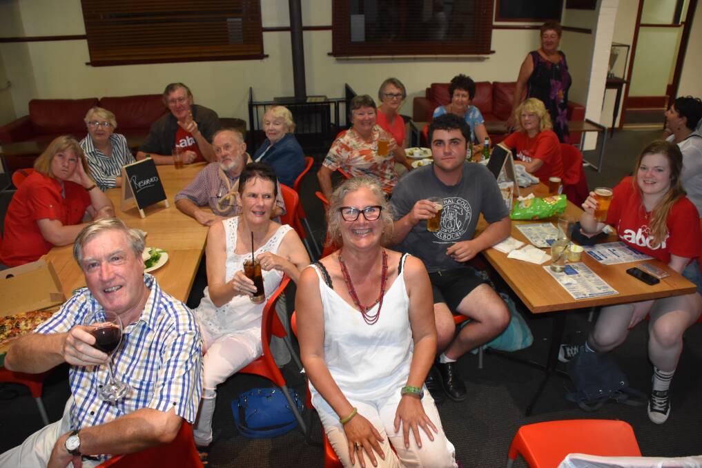 Susan Jenvey celebrates with Country Labor supporters at the Ocean View Hotel. Photo: Christian Knight