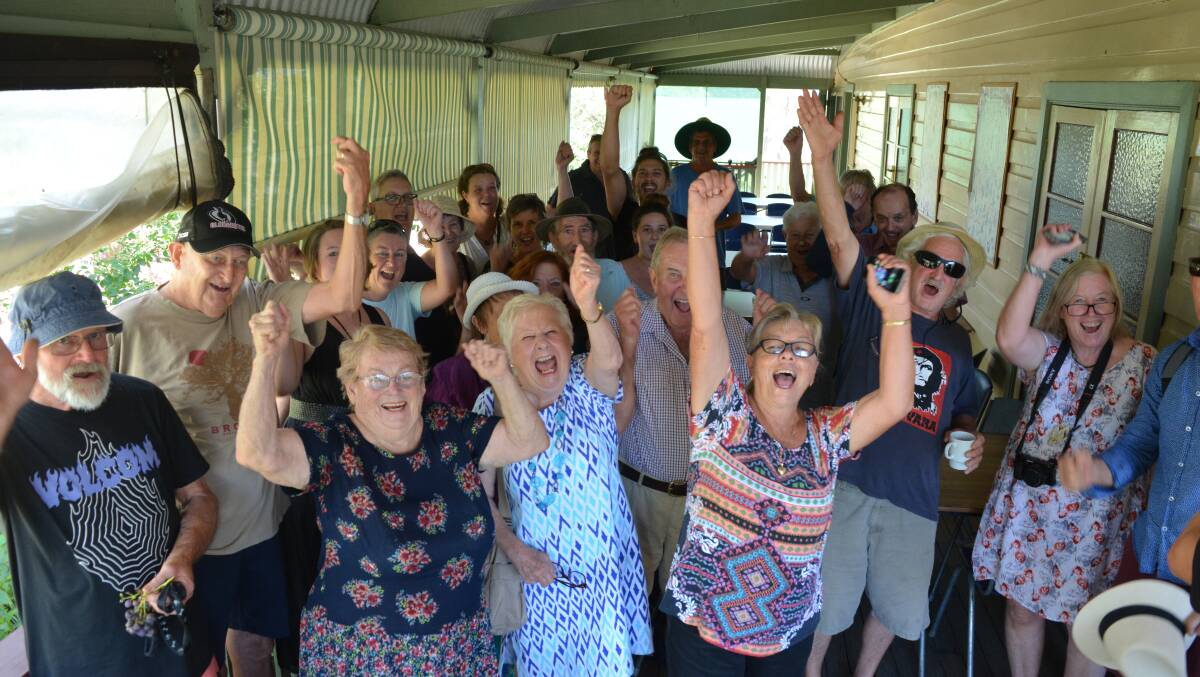 We won: Gloucester residents celebrate the decision to refusal the approval of the Rocky Hill coal mine. Photo Anne Keen