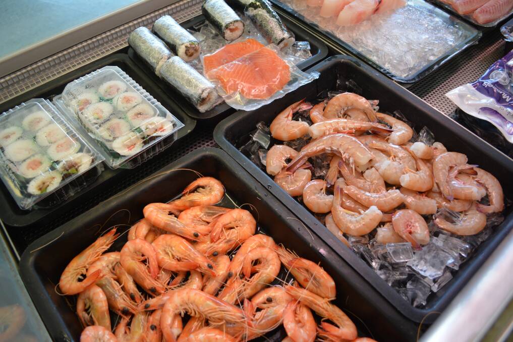 PRAWNS: Lindsay's Seafood is the place for all your fresh fish this Christmas. Make up a delicious traditional hot and cold fresh seafood platter to spoil your family.