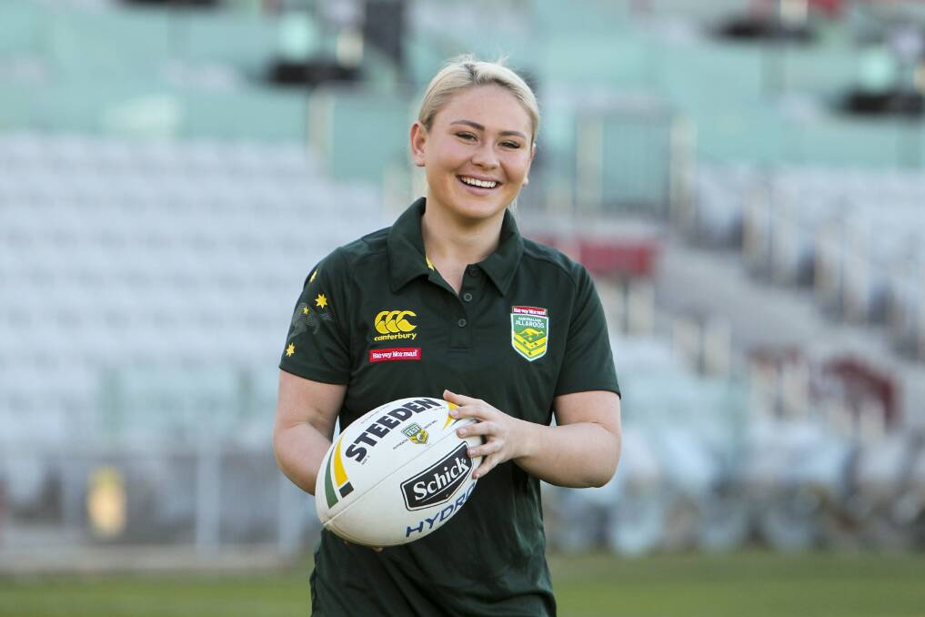 HOME TURF: Keeley Davis says playing for the Jillaroos at WIN stadium will be a "surreal" feeling. Picture: Anna Warr 