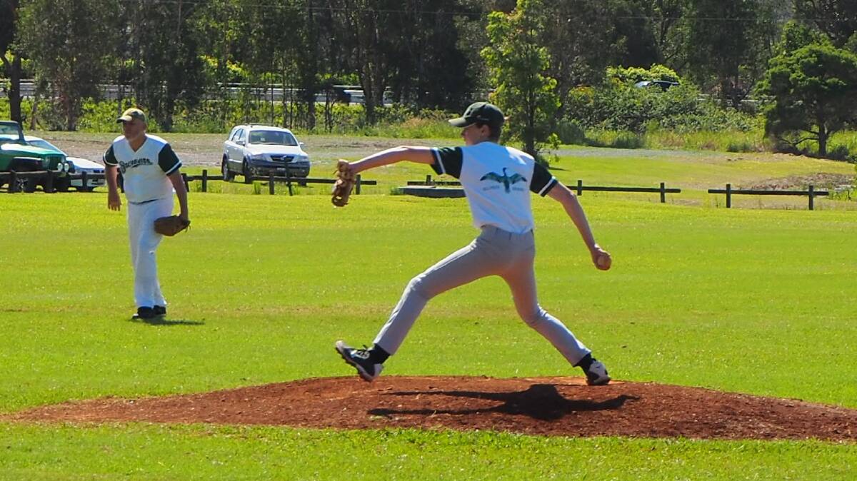 Cam Rutherford pitching in B grade