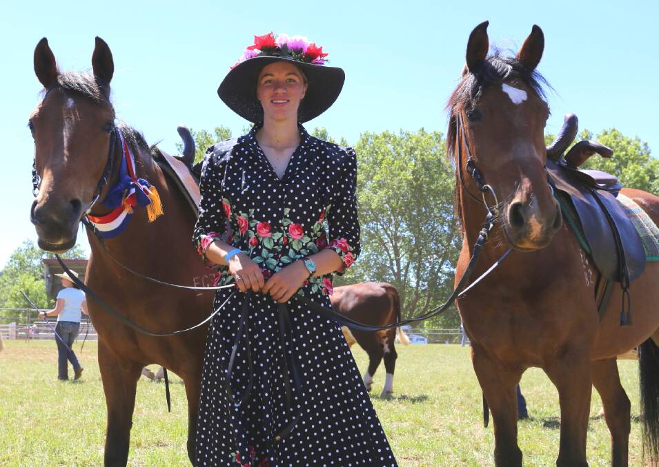 Shanlee Duckett with two of her horses