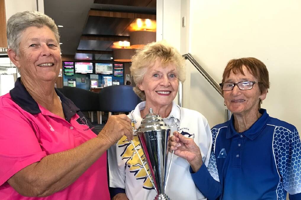 O' Callaghan Cup winners Brenda Fane, Gloria Christian and Isabel Pettit