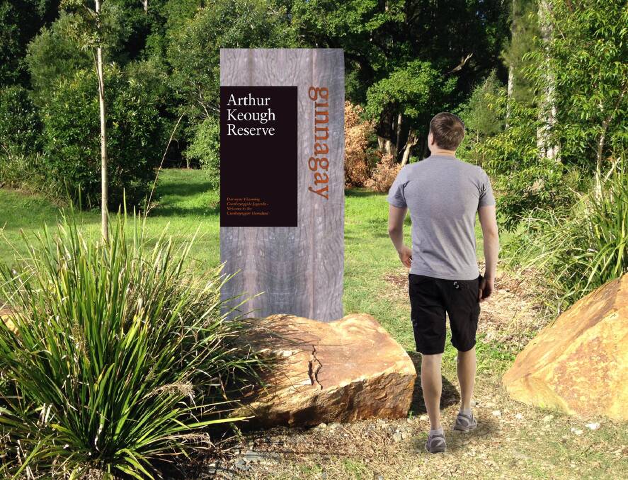Artist’s impression of Arthur Keough Reserve Sign
