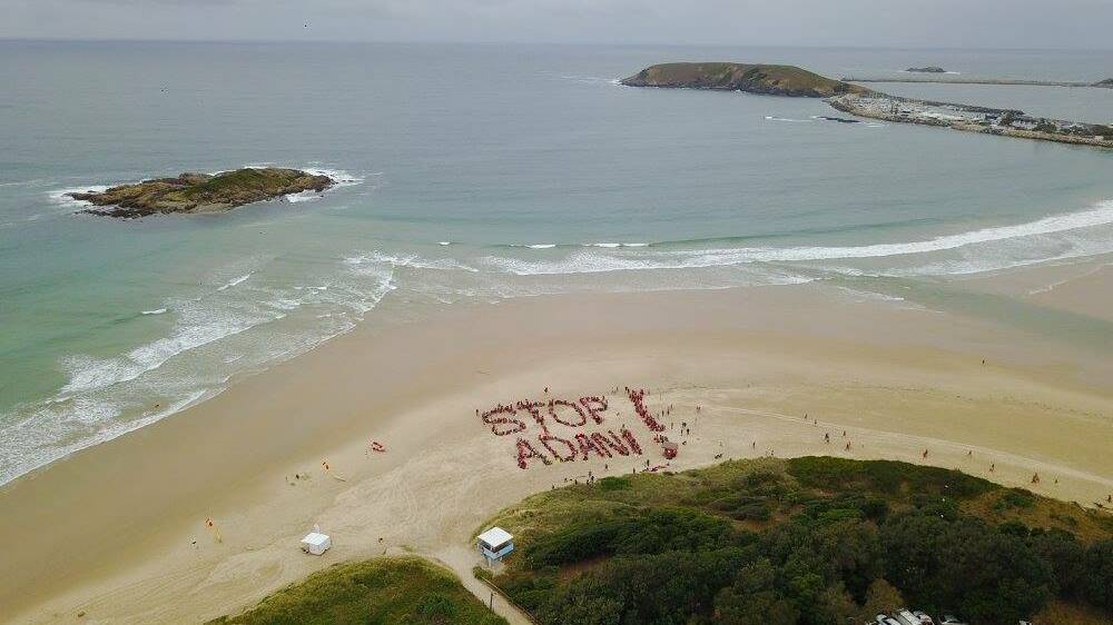 “Stop Adani” spelt out in Coffs Harbour: Big Day of Action across nation | gallery