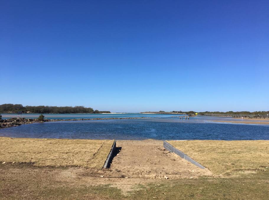 The Urunga lido area after work done in July last year. Fragments of material containing asbestos were found there by resident Andrew Murcott in September and January.