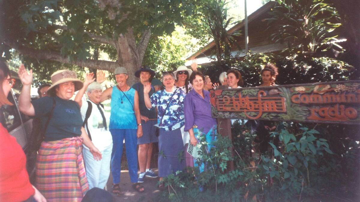 IWD 1998 ceremonial walk from the magnolia tree to 2 Triple B