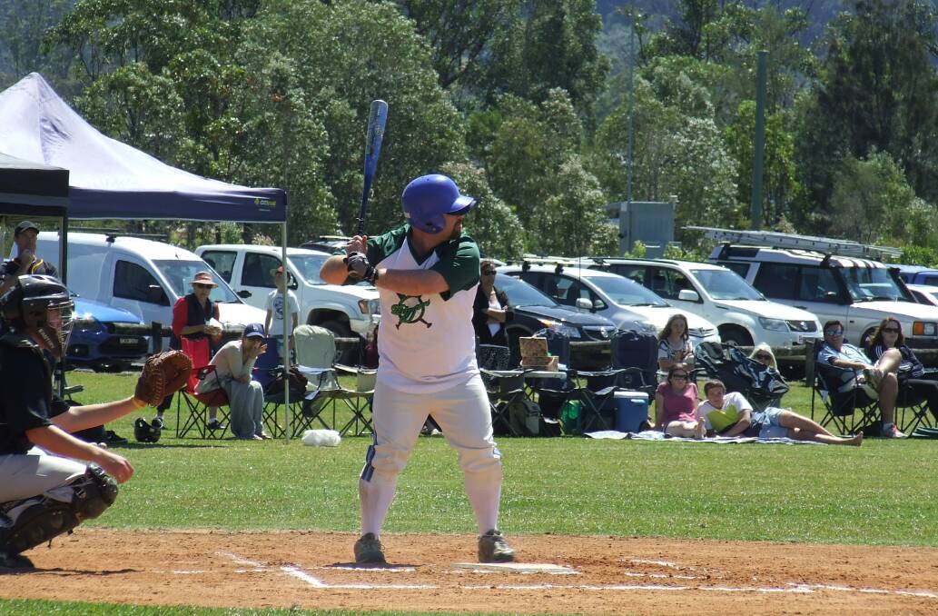 Matt Bryant, who had three hits for Bellingen on Saturday in the B grade game.