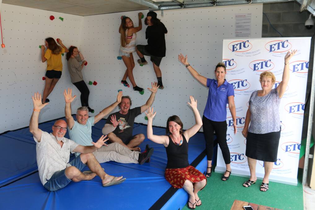 Former ETC grant recipient – the Bellingen Mentor Group were supported for the Bouldering Wall at the local Youth Hub