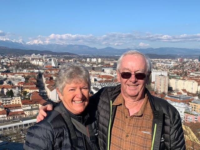Gwynneth and Bob Denner in Ljubljana, Slovenia