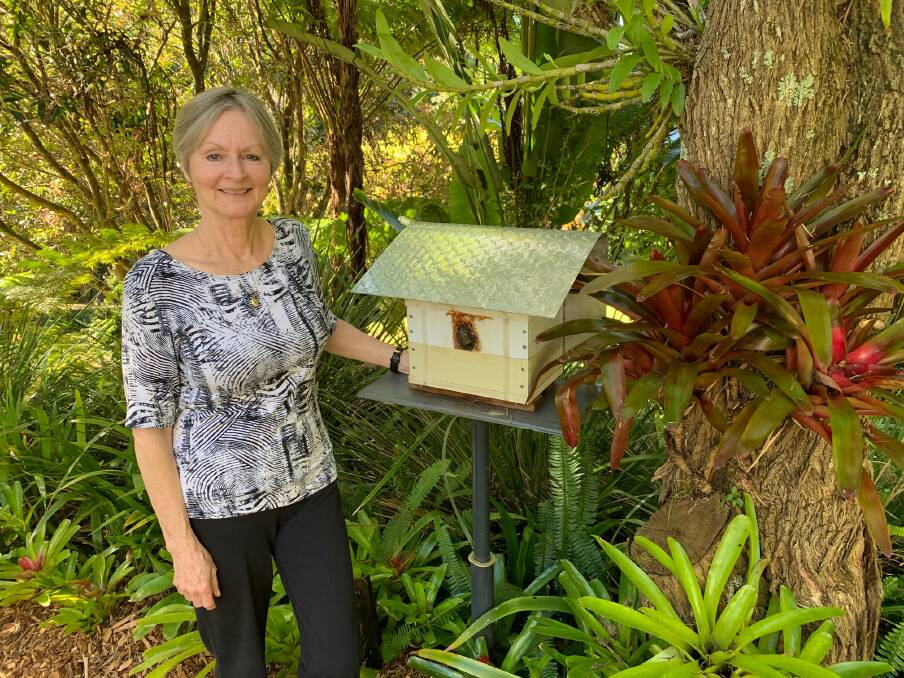 Fenella Briscomb with one of her native bee hives