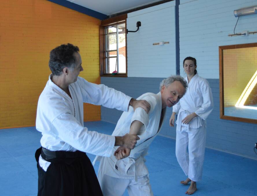 Chris Hutchinson demonstrating a technique at the Armidale Dojo 