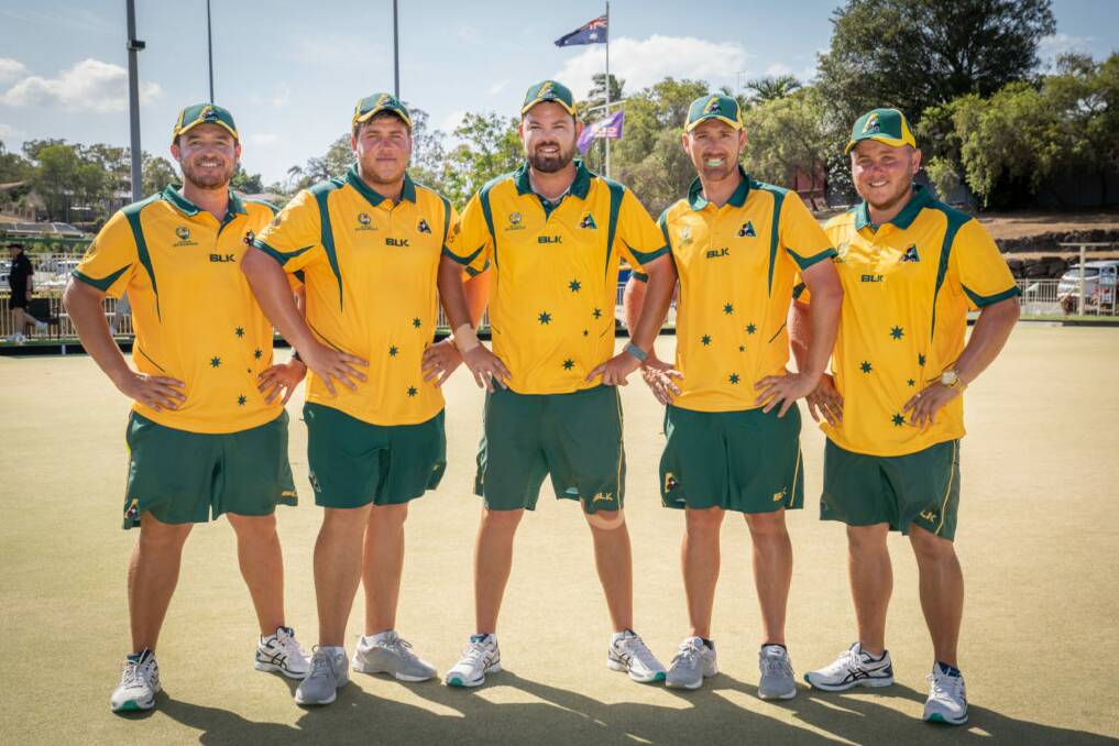 Corey Wedlock (second from left) with the Australian Men's team selected for the upcoming 2020 World Cup Championships