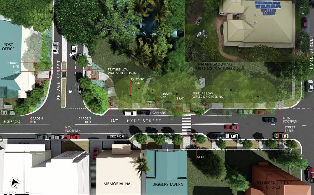 The plan for the Bridge St intersection  upgrade