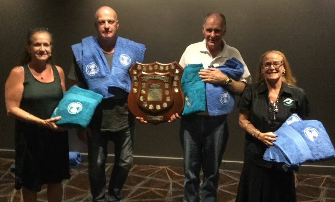 Cassie Vockler, Bill Sambeck, Peter Allison and Amanda Vockler                                                                          winners of the Tobruk shield