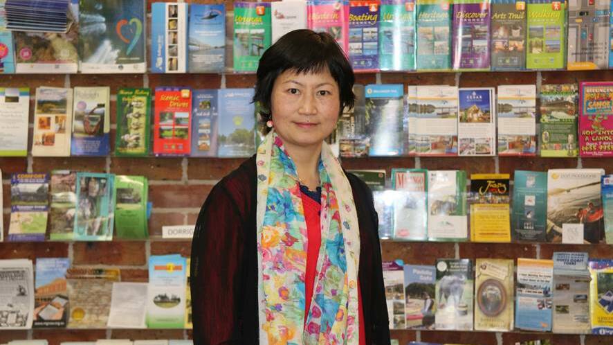 Emma Zhang at the Urunga Visitors Information Centre