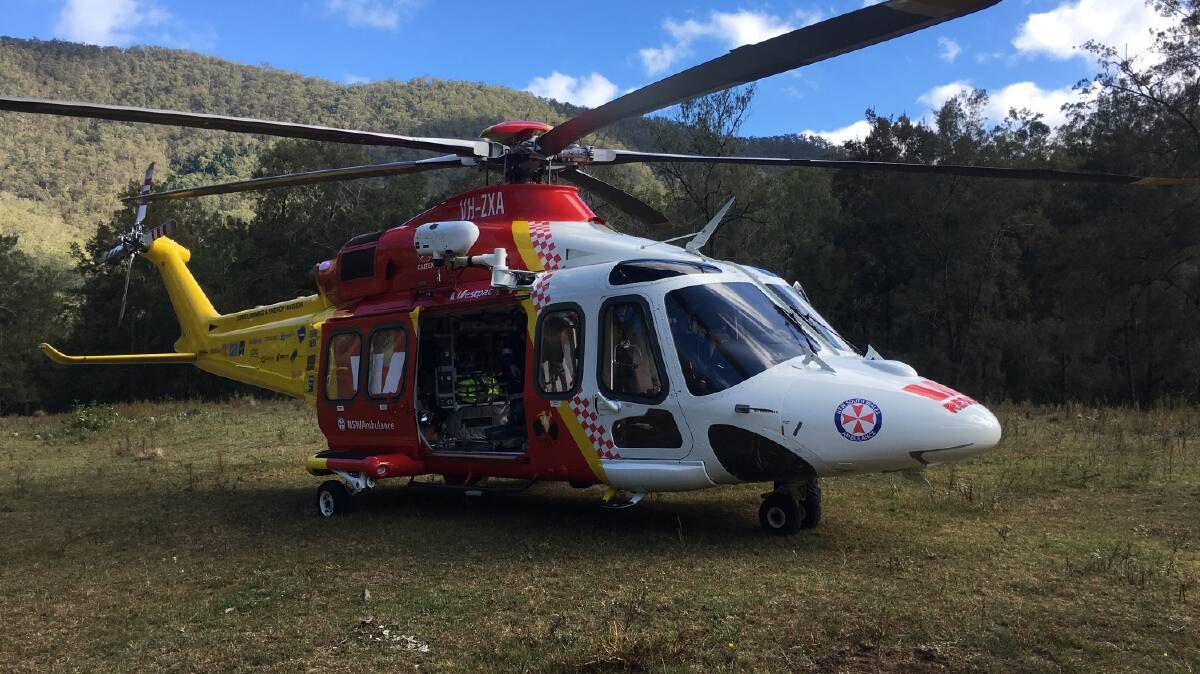 Helicopter rescue in Guy Fawkes National Park