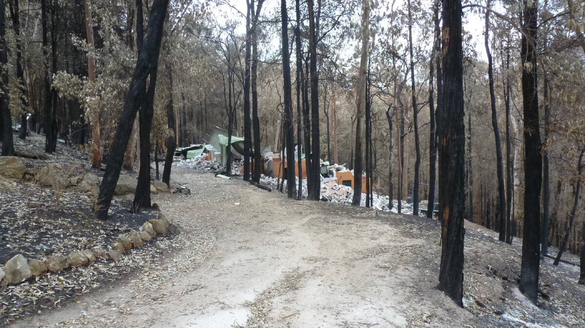 Homes destroyed during the Blue Mountains bushfires of 2013