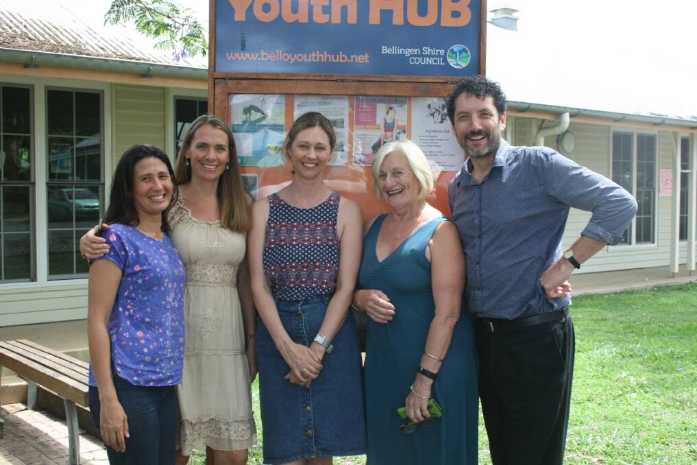 The Bello Youth Clinic is a collaborative community initiative supported by the Bello Youth HUB, Bellingen Shire Youth Services and the local medical practices.

 (From left) Monique Buggy - Youth Worker; Alayne Simon – Doctor; Jill Hely – Psychologist; Carmen Nichols – Administration; Gull Herzberg – Doctor; Andrew Tootell – Social Worker (Absent). 