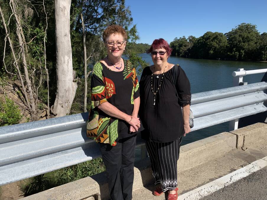 Cousins Susan Habgood and Helen Millan, whose grandfather William David Hooker died during the building of the bridge