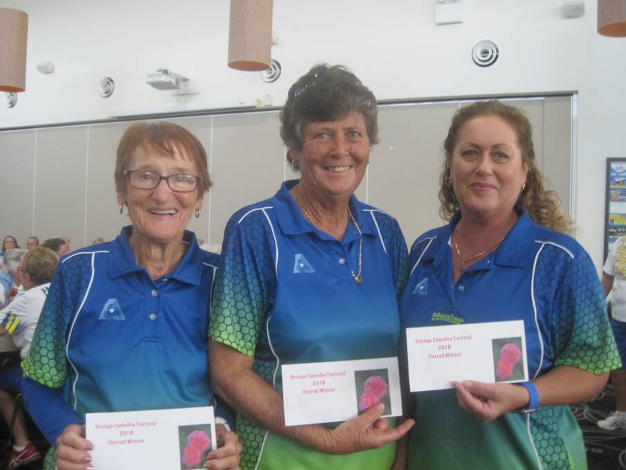 Local winners Isabel Pettit, Helen Hoffman and skipper Janine Brown 