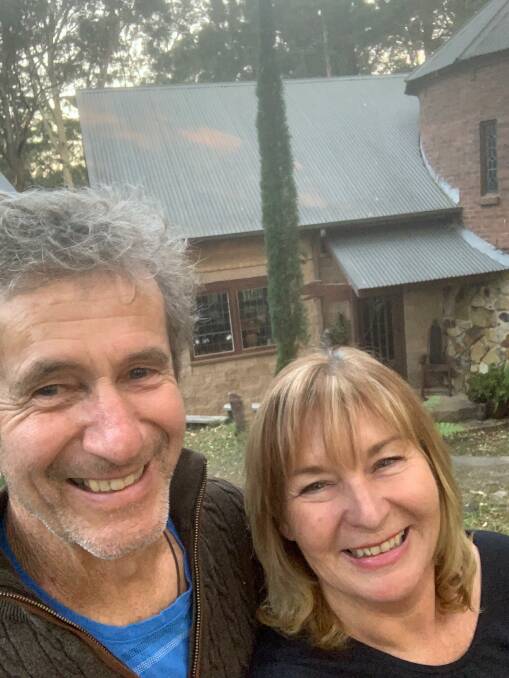 Peter and Karen at the house in Repton