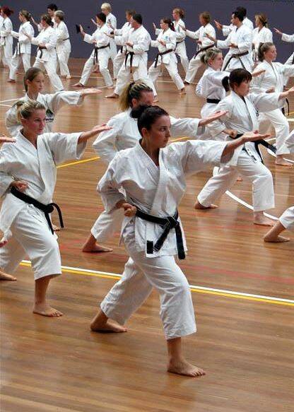 Group karate training. Photos supplied.