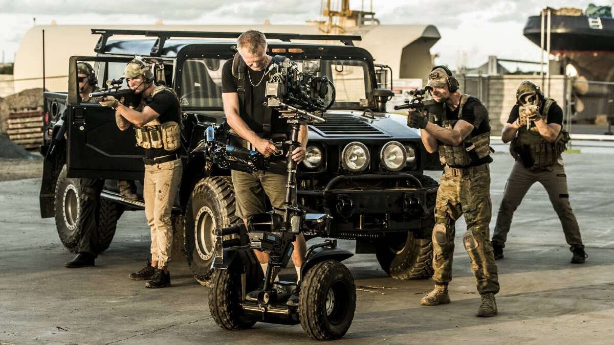 ACTION HEROES: Filming on the Gold Coast with Ex-tra Specialists Pty Ltd. Photo courtesy of Ex-tra Specialists Pty Ltd. 
