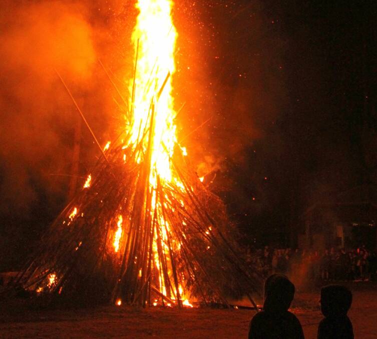 The bonfire is always a much anticipated spectacle. Photos supplied.