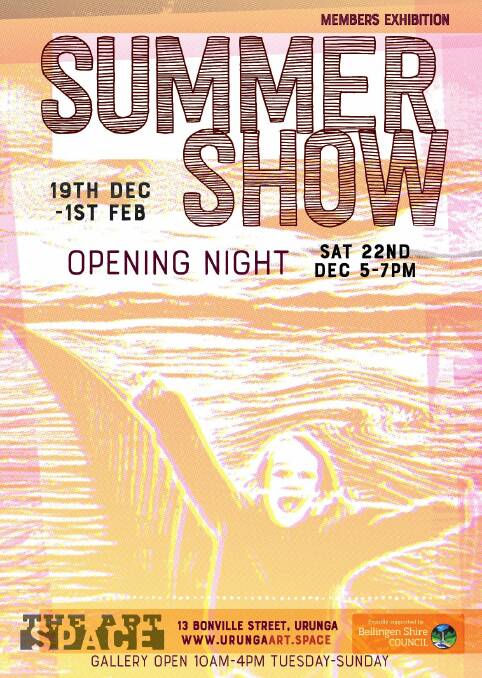 The Art Space Urunga Summer Show's opening night is this Saturday, December 22.