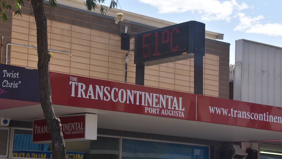SCORCHER: The Transcontinental's iconic temperature gauge reached 51 degrees.